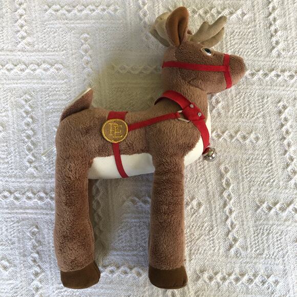 Hallmark Polar Express Reindeer Plush 13.5" Bell Harness Christmas Décor - Picture 6 of 13